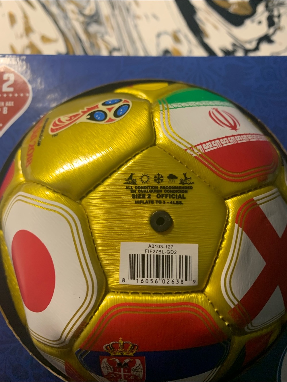 World Flags Soccer Ball - Yellow Multicolor - Picture 6 of 6